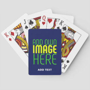 MODERNE, NIEDLICHE NAVEN-BLUE-BILD-TEMPLATE SPIELKARTEN