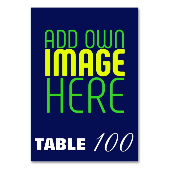 MODERNE, NIEDLICHE NAVEN-BLUE-BILD-TEMPLATE TISCHNUMMER (Vorderseite)