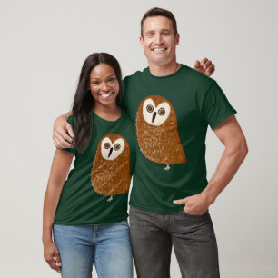 Moderne niedliche nördliche Sägekuzuzohr-Eule T-Shirt
