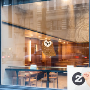 Moderne niedliche nördliche Sägekuzuzohr Fensteraufkleber