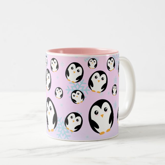 Moderne niedliche Pastellfarben Zweifarbige Tasse (VorderseiteRechts)