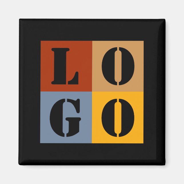 Moderne Niedliche Personalisierte Geschenke Schwar Magnet (Vorne)