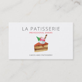 Moderne Niedliche Pink Cheesecake Bäckerei Kondito Visitenkarte