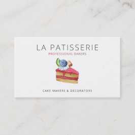 Moderne Niedliche Pink Cheesecake Bäckerei Kondito Visitenkarte