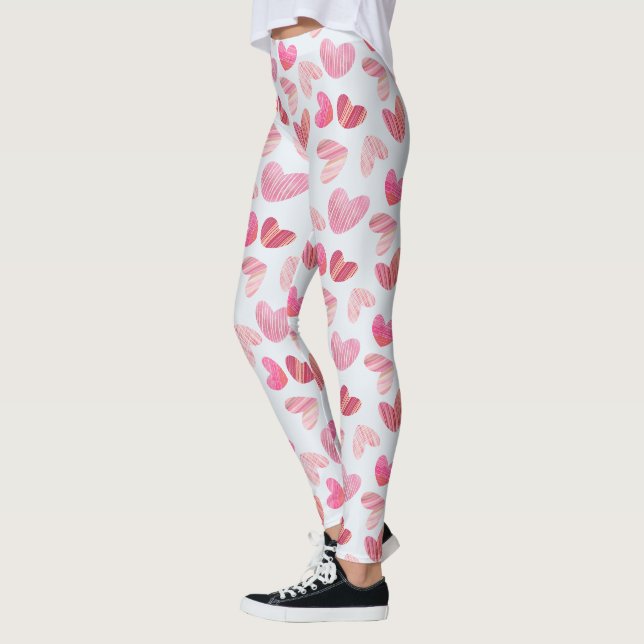 Moderne Niedliche rosa Hörer über das gesamte Must Leggings (Links)