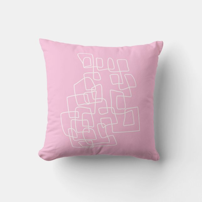 Moderne Niedliche rosa Moderne Kunst der Abstrakte Kissen (Vorderseite)