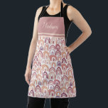 Moderne Niedliche Rosa-Regenbogenkalligraphie Schürze<br><div class="desc">Moderne Niedliche rosa Regenbogenkalligraphie Personalisierte Schürze. Perfektes Geschenk für Freunde,  Mama,  Oma und Koch-Enthusiasten.</div>