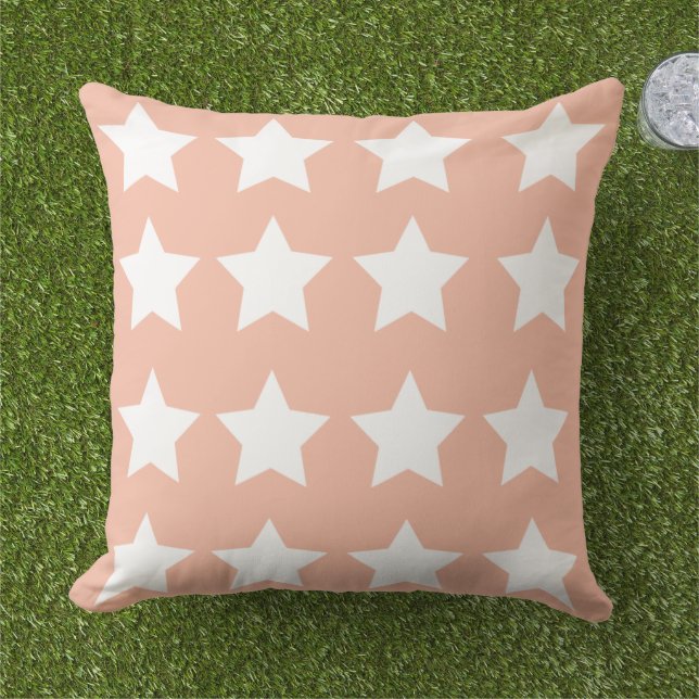 Moderne niedliche rosa Sterne für ihren Chic Kissen (Gras)