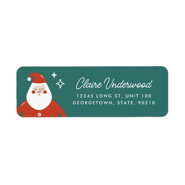 Moderne Niedliche Santa Claus Aquamarine grüne Rüc (Vorne)