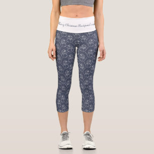 Moderne Niedliche Snowman Custom Frohe Weihnachtsg Capri Leggings