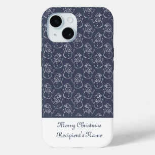 Moderne Niedliche Snowman Custom Frohe Weihnachtsg Case-Mate iPhone Hülle