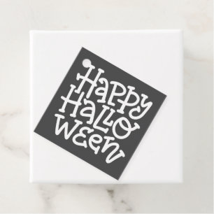 Moderne Niedliche Typografie White Skull Happy Hal Geschenkanhänger