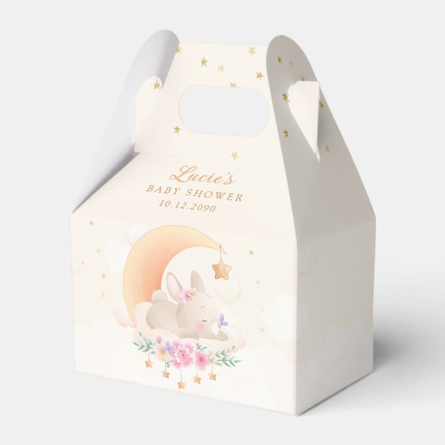 Moderne Niedliche Wasserfarben Bunny Baby Dusche G Geschenkschachtel (Vorderseite)
