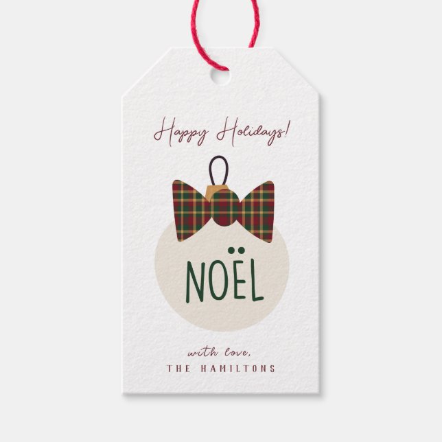 Moderne Niedliche Weihnachten Happy Holidays Geschenkanhänger (Vorderseite)