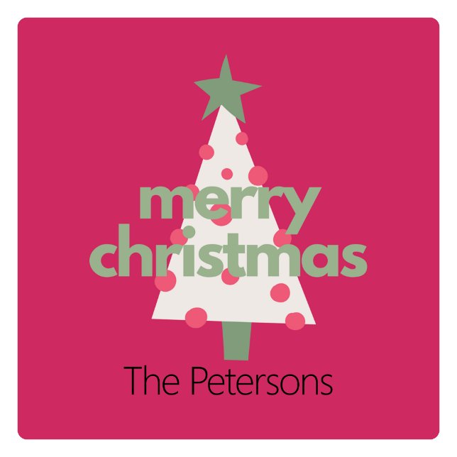 Moderne Niedliche Weihnachtsaufkleber Quadratischer Aufkleber (Von Creator hochgeladen)