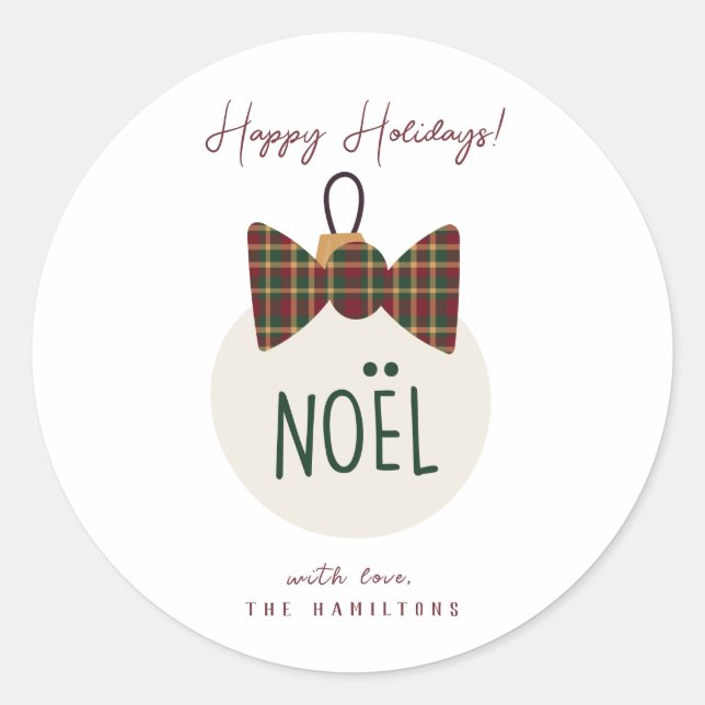 Moderne Niedliche Weihnachtskleber Runder Aufkleber (Vorderseite)