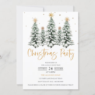 Moderne Noël chaud Étoiles Noël Fête Invitation