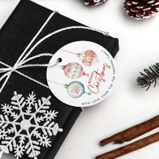 Moderne nordische Ornamente Frohe Weihnachten Geschenkanhänger