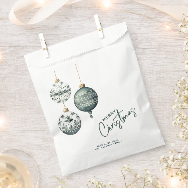 Moderne nordische Ornamente Frohe Weihnachten Geschenktütchen (Ausgeschnitten)