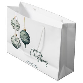 Moderne nordische Ornamente Frohe Weihnachten Große Geschenktüte