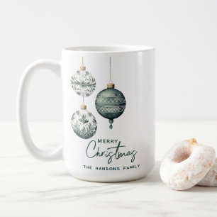 Moderne nordische Ornamente Frohe Weihnachten Kaffeetasse