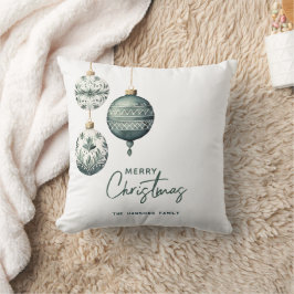 Moderne nordische Ornamente Frohe Weihnachten Kissen