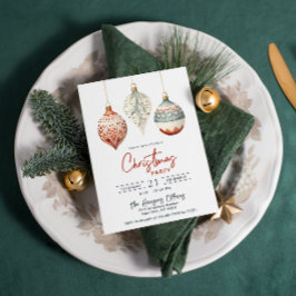 Moderne nordische Ornamente Weihnachts-Party Einladung