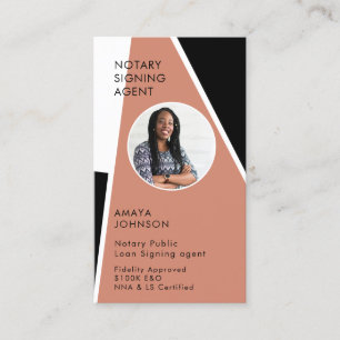 Moderne Notar Signatur Agent Foto Business Card Visitenkarte
