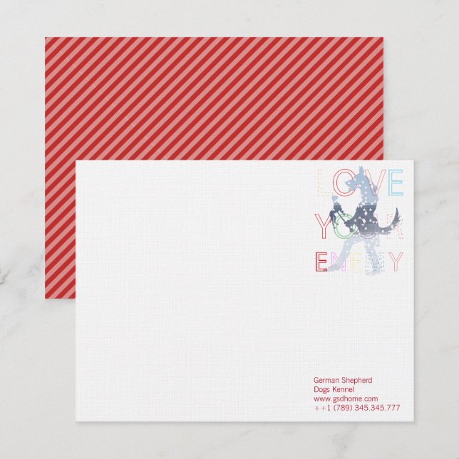 Moderne Notecards Einladung (Vorne/Hinten)