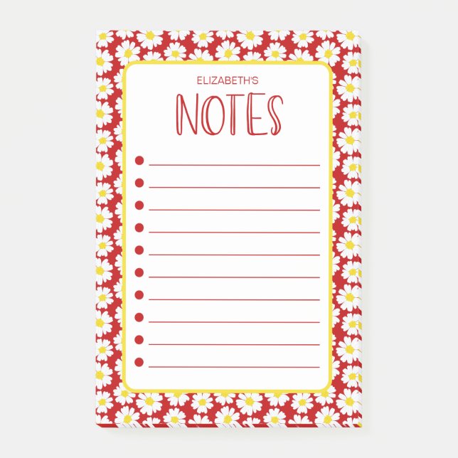 Moderne Notizen für Daisies (Vorderseite)