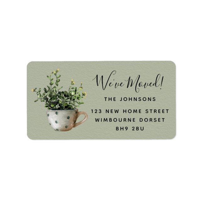 Moderne Nous avons déménagé le Étiquette de adress (Devant)