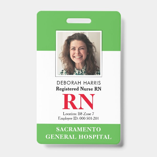 Moderne Nurse Ausweis (Front)