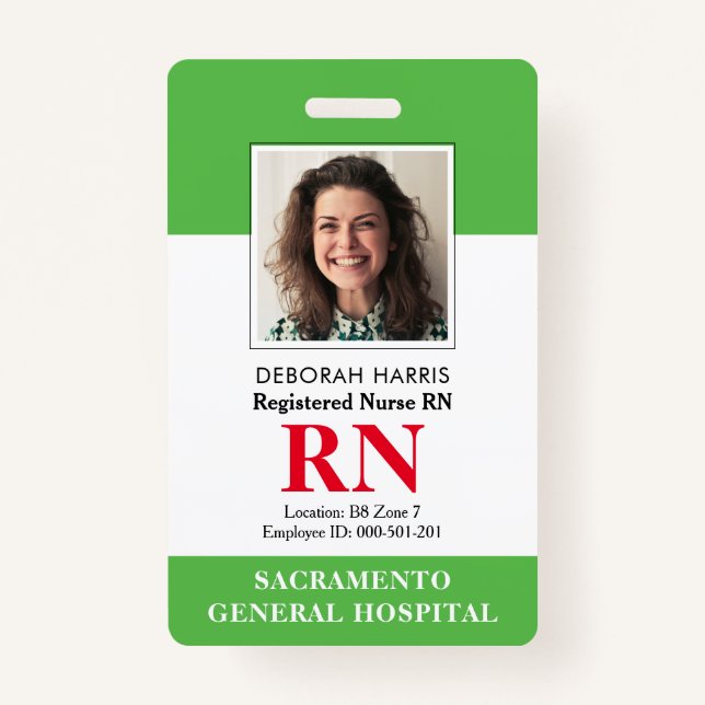 Moderne Nurse Ausweis (Vorderseite)