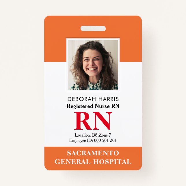 Moderne Nurse Ausweis (Vorderseite)