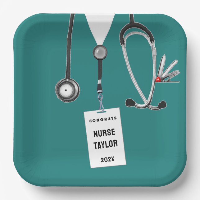 Moderne Nurse Grad Paper Teller (Vorderseite)