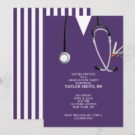 Moderne Nurse Graduation Party Einladung