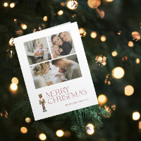 Moderne Nutcracker Frohe Weihnachten 3-Familie Fot