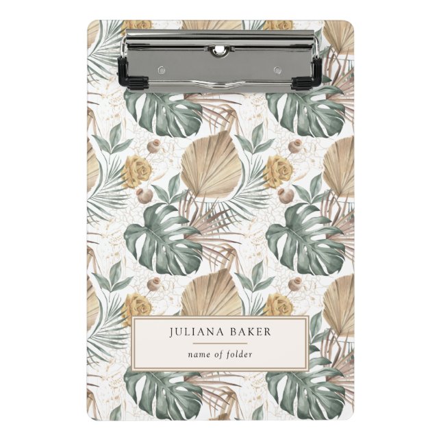 Moderne Oasis Foliage Clipboard Mini Klemmbrett (Vorderseite)