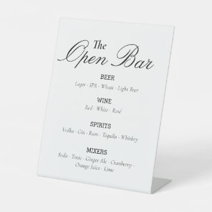 Moderne offene Bar-Veranstaltung - Podest-Schild Sockelschild