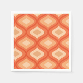 Moderne Ogeorange und Beige aus dem Mittelalter Serviette