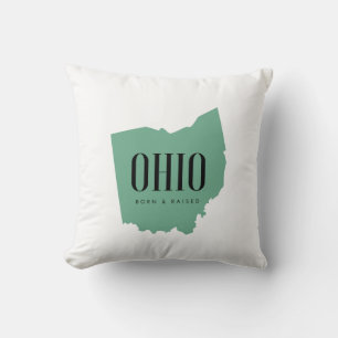 Moderne Ohio Staat Silhouette Kissen