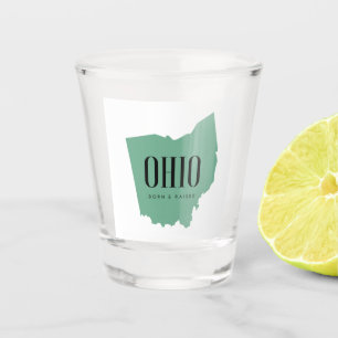 Moderne Ohio Staat Silhouette Schnapsglas