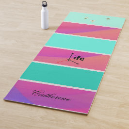 Moderne Ökologische Solid- und Regenbogenfarbe Yogamatte