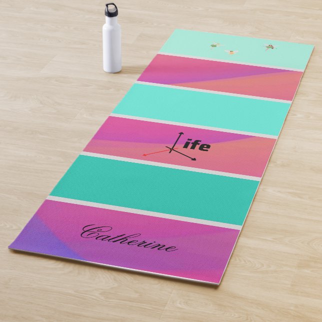 Moderne Ökologische Solid- und Regenbogenfarbe Yogamatte (Beispiel)