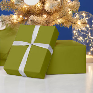 Moderne Olive Green Schlicht Solid Color Geschenkpapier