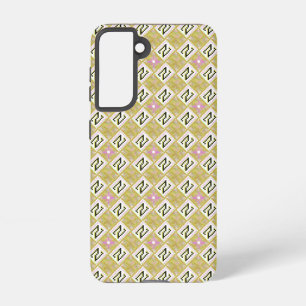 Moderne Oliven- und Magenta-Geometric-Stammesmuste Samsung Galaxy Hülle