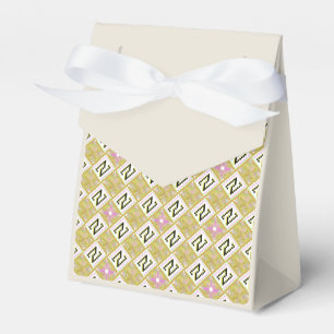 Moderne Oliven- und Magenta-Geometric-Tribalmuster Geschenkschachtel