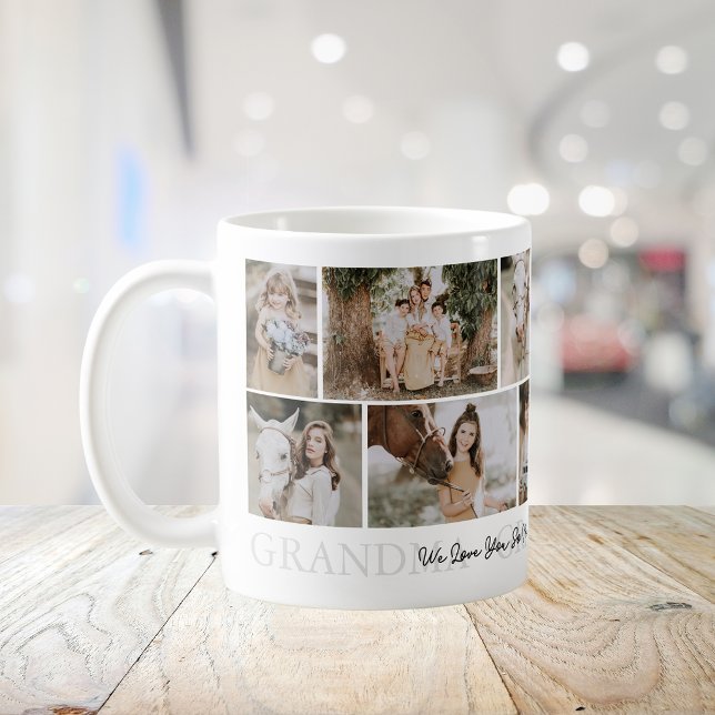 Moderne Oma 12-Foto-Collage Kaffeetasse (Von Creator hochgeladen)