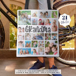 Moderne Oma 21 FotoCollage - benutzerdefinierte Fa Tasche<br><div class="desc">Moderne Oma 21 Foto Collage Custom Color Tote Bag. Erstellen Sie für GRANDMA eine Collage-Tasche, um ihren Enkelkindern diese leicht hochzuladende Collage-Vorlage mit 21 Fotos in verschiedenen Formen und Größen und einer modernen, lustigen Typografie für den Titel in Ihrer Farbauswahl für Titel und Hintergrund vorzuführen (verändern Sie auch die Hintergrundfarbe...</div>