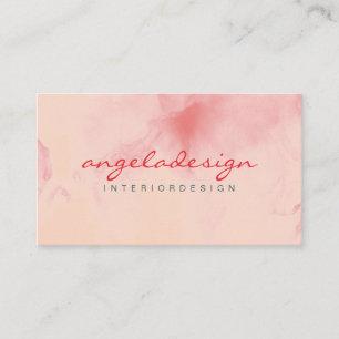 Moderne Ombre Pink Aquarell Pink Salbei Visitenkarte